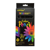 12 قطعة من أقلام الرصاص الملونة الخشبية